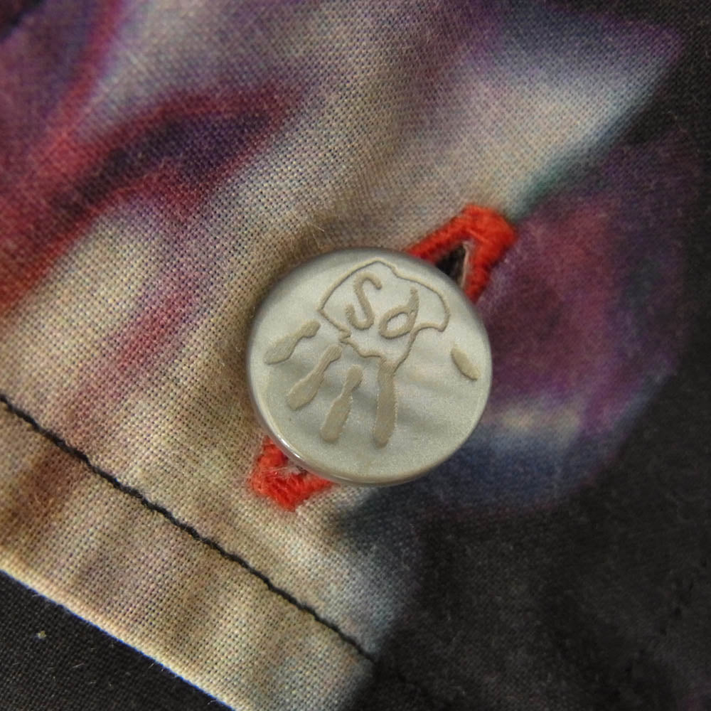 Paul Smith ポール・スミス 223608 総柄 薔薇 ローズ 長袖 レギュラーカラー シャツ ブルー ブラック系 M【中古】