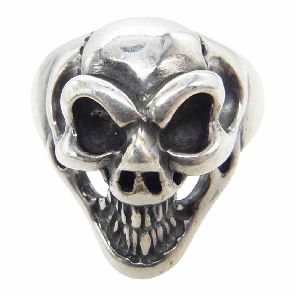 BILL WALL LEATHER ビルウォールレザー Good Luck Scull グッドラック スカル リング シルバー系 14号【中古】
