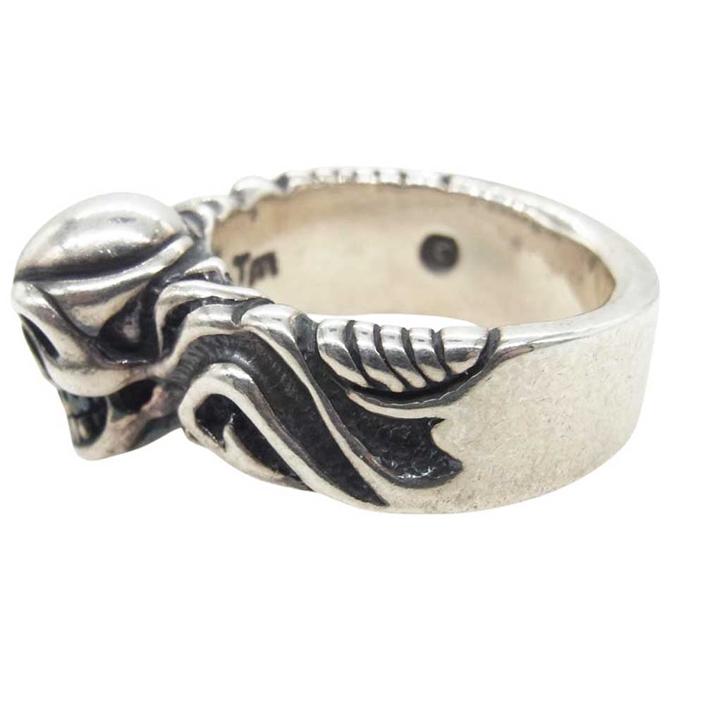 BILL WALL LEATHER ビルウォールレザー Small Ultimate Scull スモール アルティメット スカル リング シルバー系 19号【中古】
