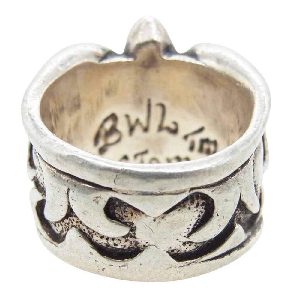 BILL WALL LEATHER ビルウォールレザー トライバル バンド ブロンズ スカル リング シルバー系 18号【中古】