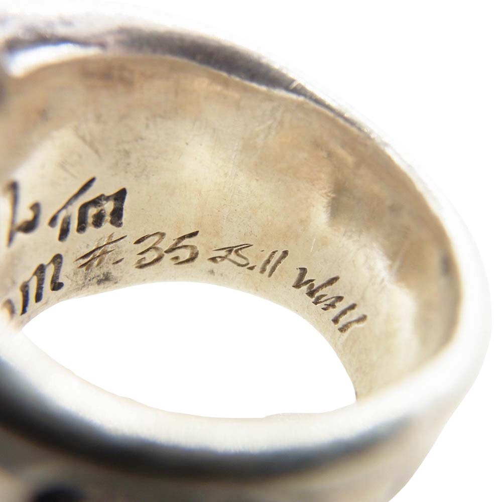 BILL WALL LEATHER ビルウォールレザー トライバル バンド ブロンズ スカル リング シルバー系 18号【中古】