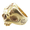 BILL WALL LEATHER ビルウォールレザー Master Half Skull 20周年 マスターハーフスカル リング w/ ゴールドコーティング スターリングシルバー ゴールド系 19号【中古】