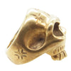 BILL WALL LEATHER ビルウォールレザー Master Half Skull 20周年 マスターハーフスカル リング w/ ゴールドコーティング スターリングシルバー ゴールド系 19号【中古】