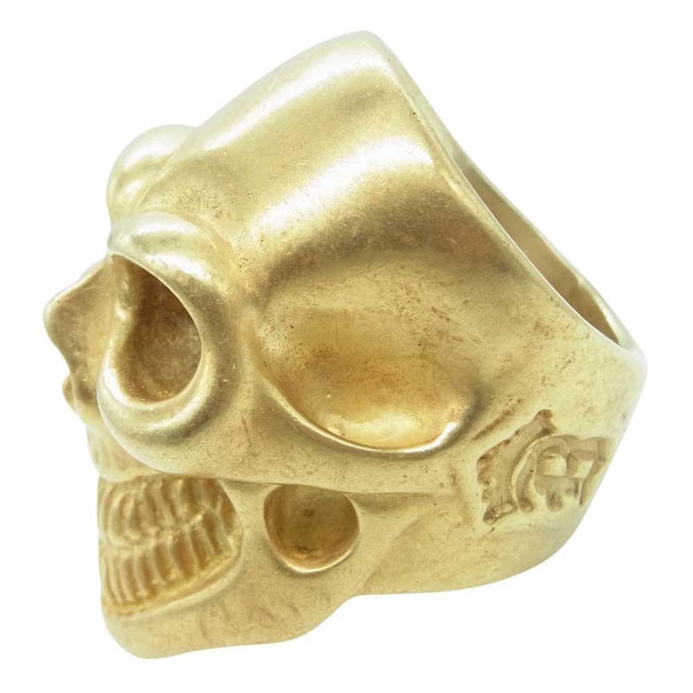 BILL WALL LEATHER ビルウォールレザー Master Skull マスタースカル リング ゴールドコーティング スターリングシルバー ゴールド系 21号【中古】