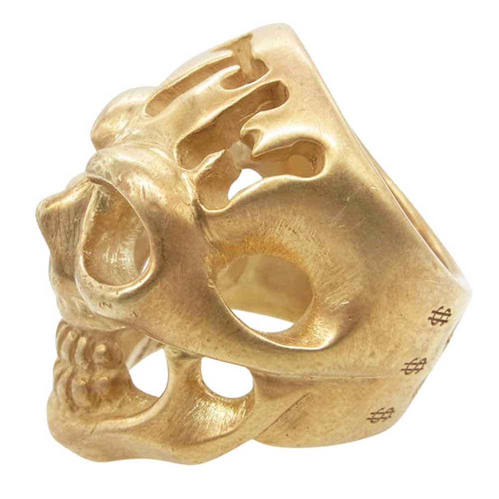 BILL WALL LEATHER ビルウォールレザー FTW Master Skull マスタースカル リング ゴールドコーティング スターリングシルバー ゴールド系 21号【中古】
