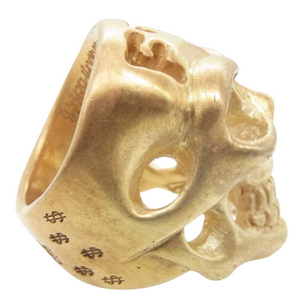 BILL WALL LEATHER ビルウォールレザー FTW Master Skull マスタースカル リング ゴールドコーティング スターリングシルバー ゴールド系 21号【中古】