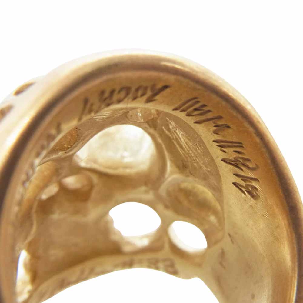 BILL WALL LEATHER ビルウォールレザー FTW Master Skull マスタースカル リング ゴールドコーティング スターリングシルバー ゴールド系 21号【中古】