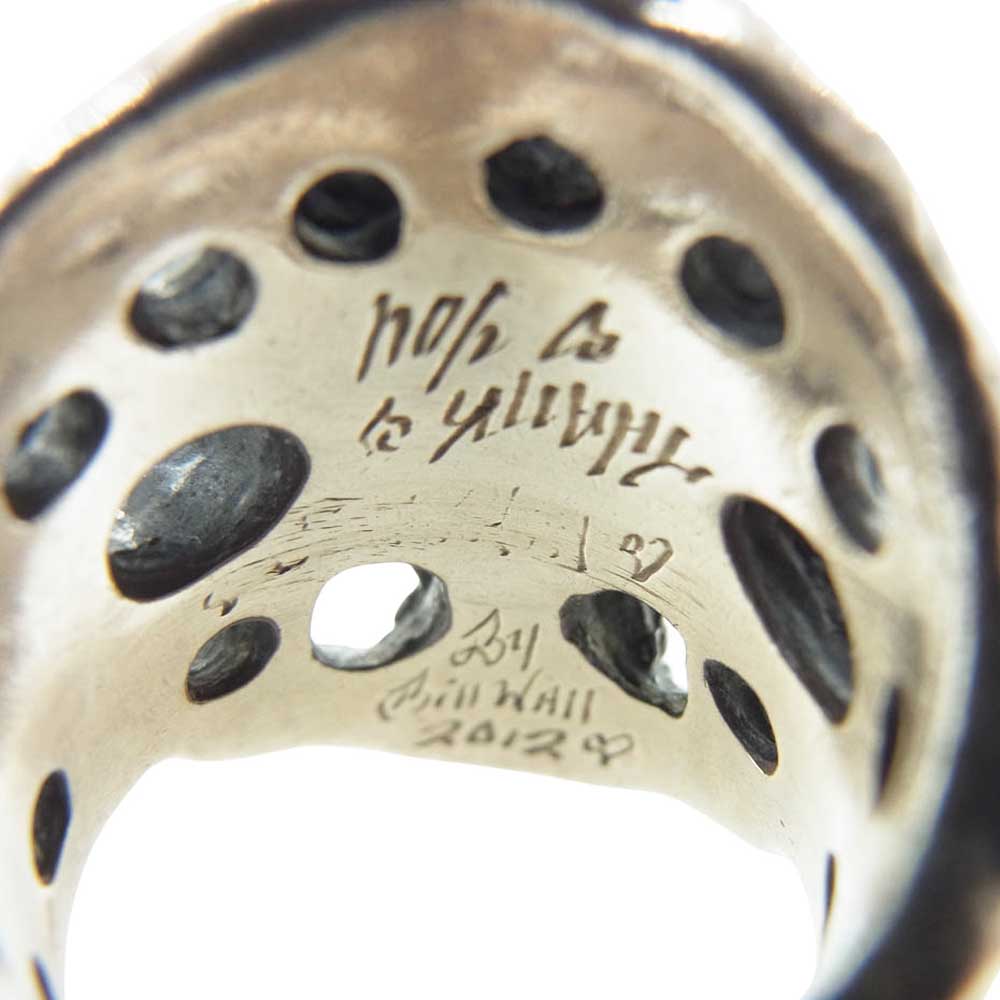 BILL WALL LEATHER ビルウォールレザー MEDIUM Master Skull ミディアム マスタースカル リング w/ホール シルバー系 14.5号【中古】