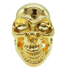 BILL WALL LEATHER ビルウォールレザー Master Skull マスタースカルリング w/ゴールドコーティング スターリングシルバー ゴールド系 14.5号【中古】