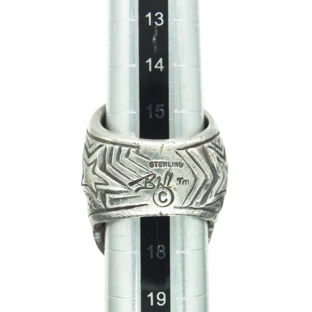 BILL WALL LEATHER ビルウォールレザー Master Skull Star マスタースカル スター リング w/オッドアイ ストーンアイ シルバー系 17号【中古】