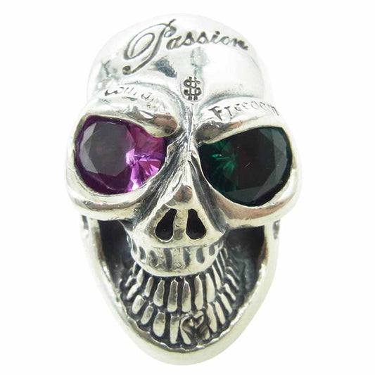 BILL WALL LEATHER ビルウォールレザー Master Skull Passion マスタースカル パッション リング w/オッドアイ ストーンアイ シルバー系 20.5号【中古】