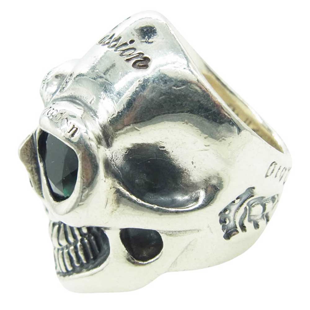 BILL WALL LEATHER ビルウォールレザー Master Skull Passion マスタースカル パッション リング w/オッドアイ ストーンアイ シルバー系 20.5号【中古】