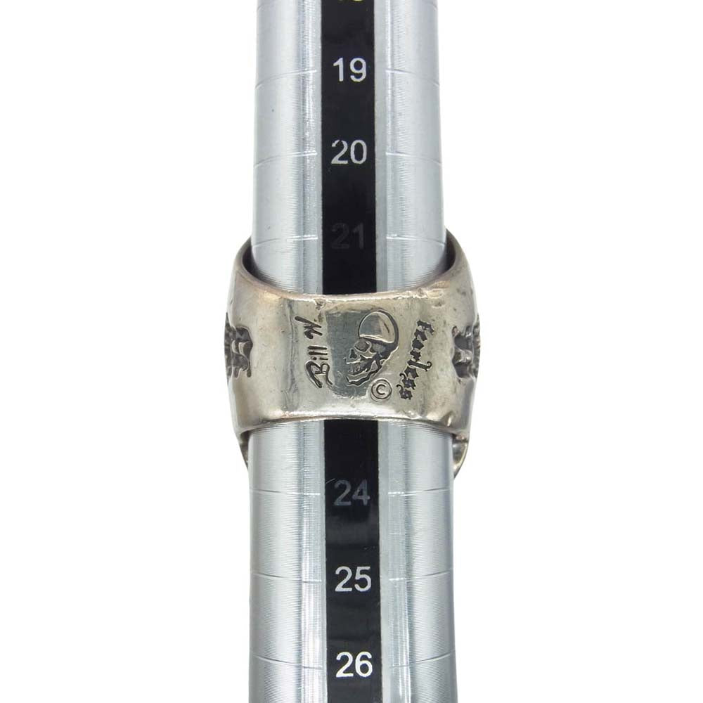 BILL WALL LEATHER ビルウォールレザー FTW Master Skull マスタースカル リング w/オッドアイ ストーンアイ シルバー系 23号【中古】