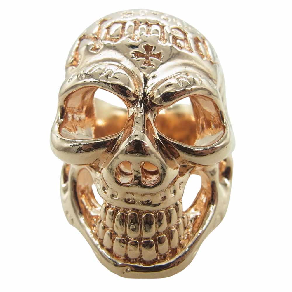 BILL WALL LEATHER ビルウォールレザー Nomad master skull ノマド マスター スカル ピンクゴールドコーティング スターリングシルバー ゴールド系 20.5号【中古】