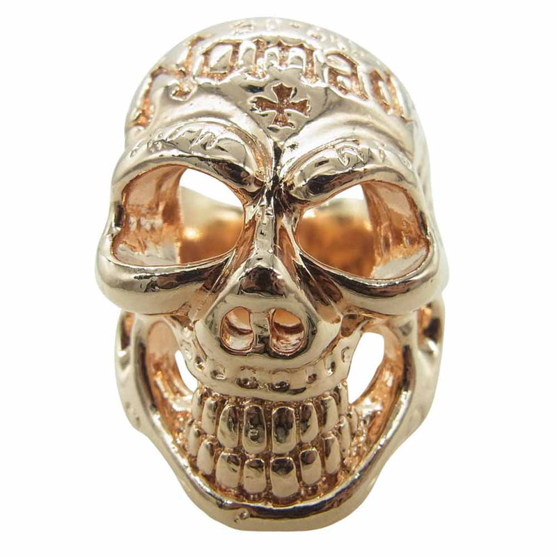 BILL WALL LEATHER ビルウォールレザー Nomad master skull ノマド マスター スカル ピンクゴールドコーティング スターリングシルバー ゴールド系 20.5号【中古】