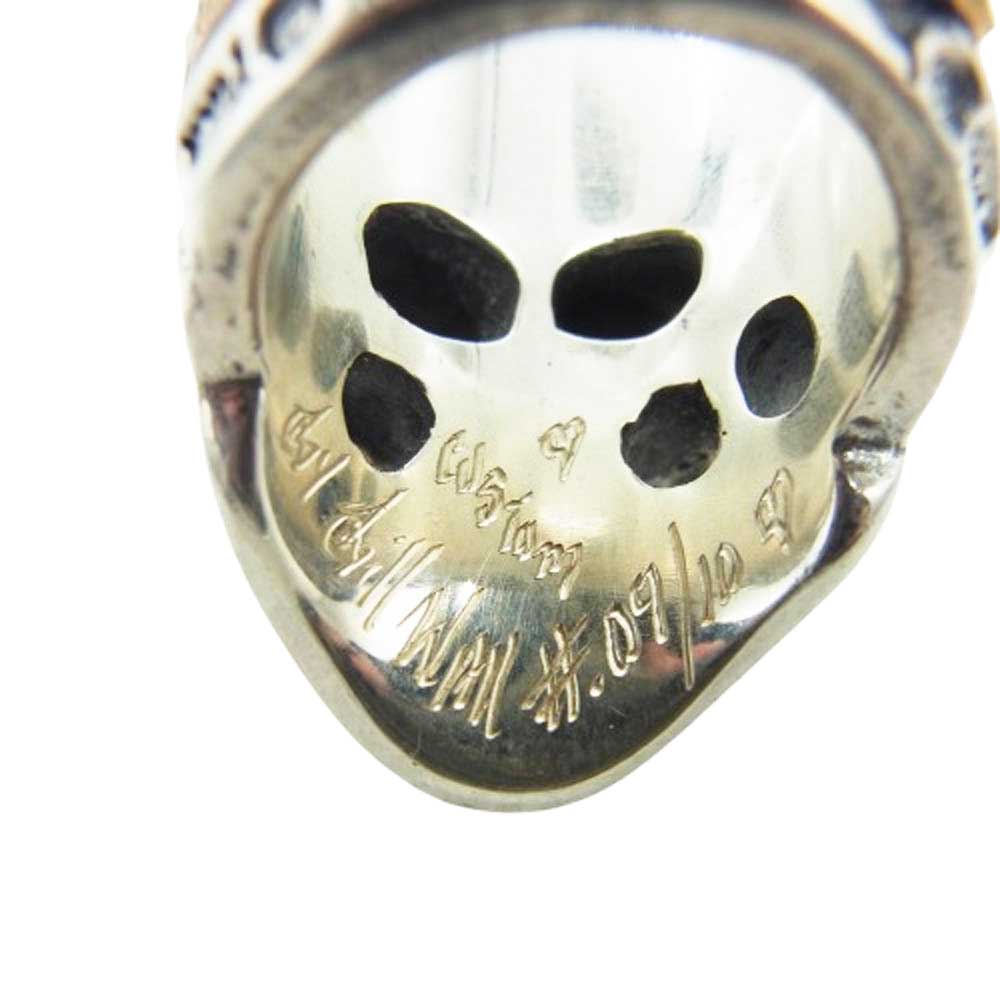 BILL WALL LEATHER ビルウォールレザー Master Skull アルティメット マスター スカル リング w/ ストーンアイ シルバー系 ゴールド系 パープル系 15号【中古】