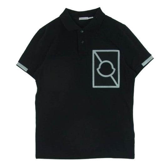 MONCLER モンクレール D109H8300050 84556 CRAIG GREEN クレイググリーン フロントパッチ 半袖 ポロシャツ ブラック系 S5【中古】