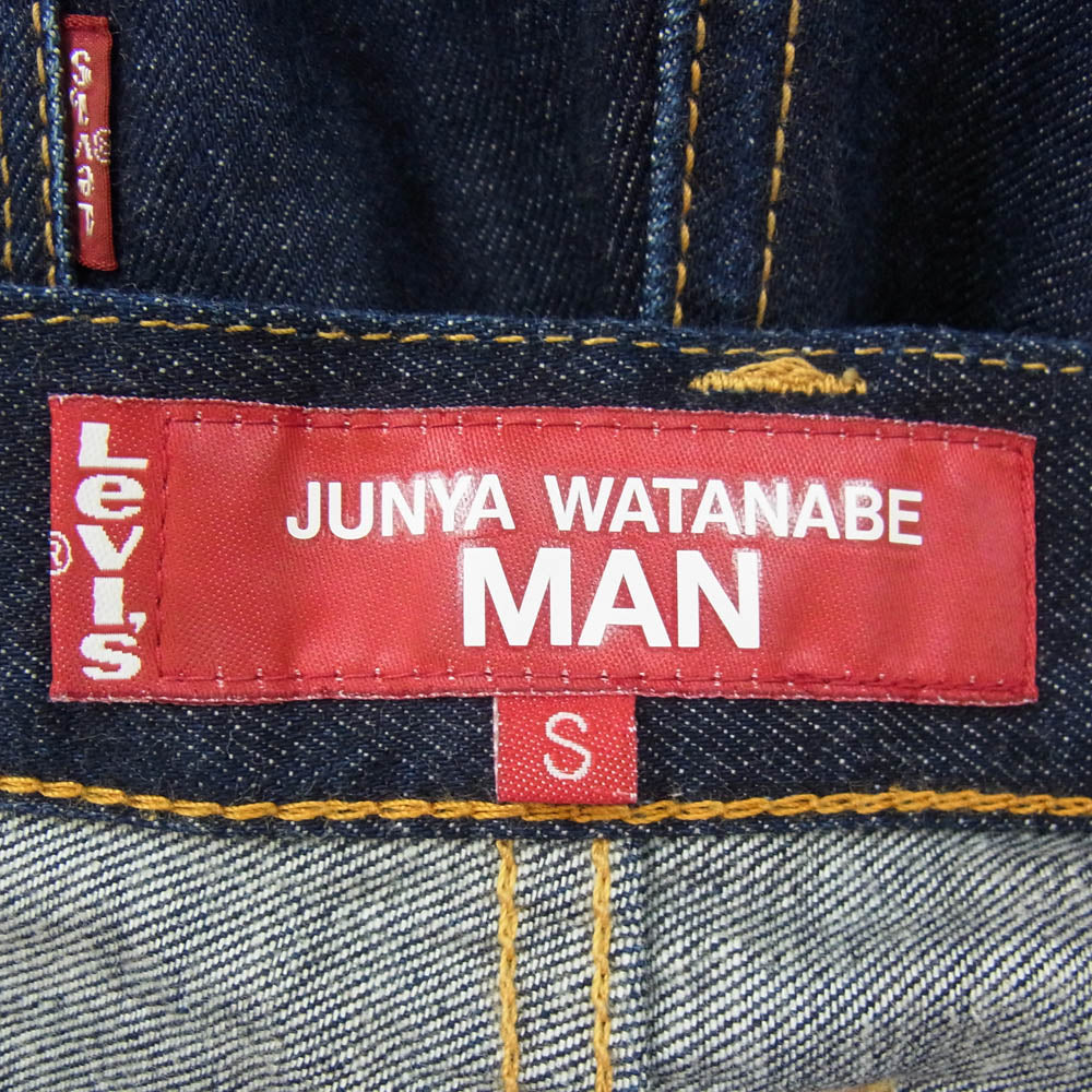 JUNYA WATANABE COMME des GARCONS MAN ジュンヤワタナベコムデギャルソンマン 22AW WJ-P211 LEVI’S リーバイス Wネーム シンチバック インディゴ デニム パンツ インディゴブルー系 S【中古】
