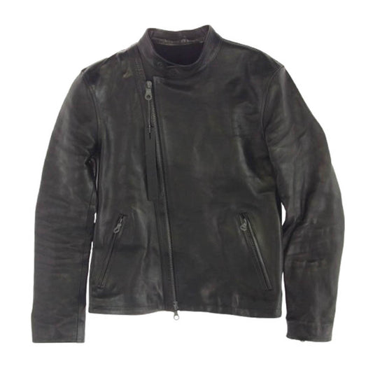 ISAMUKATAYAMA BACKLASH イサムカタヤマバックラッシュ 19AW 1839-01 イタリーホースバケッタ レザー セミダブル ライダース ジャケット ブラック系 S【中古】