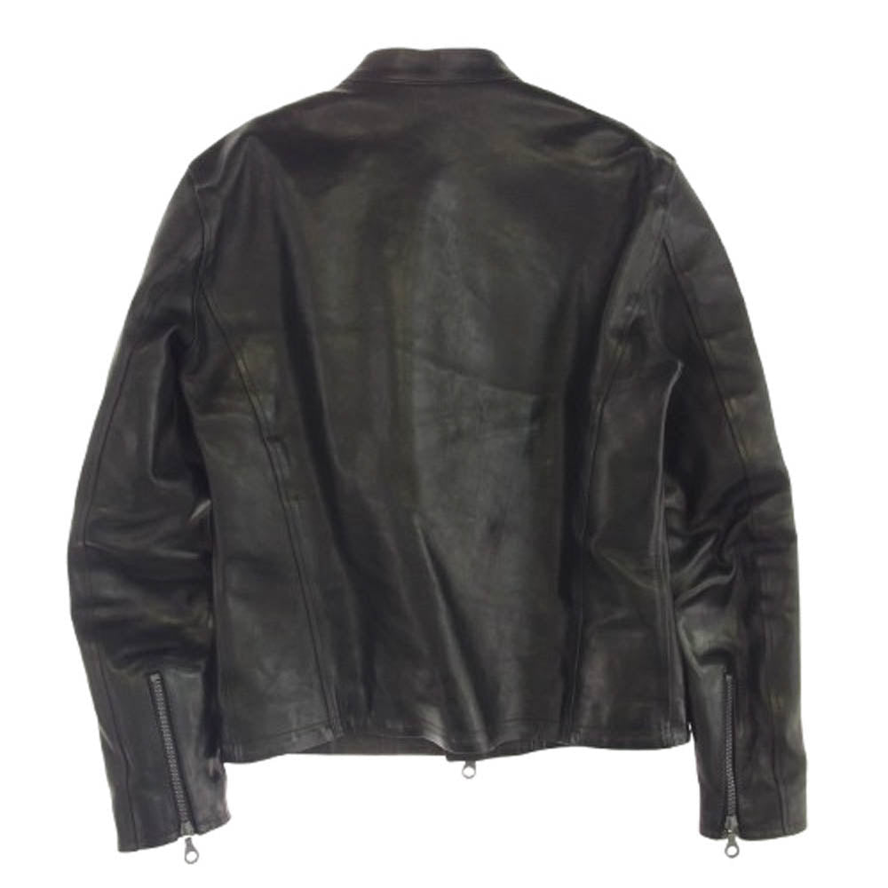 ISAMUKATAYAMA BACKLASH イサムカタヤマバックラッシュ 19AW 1839-01 イタリーホースバケッタ レザー セミダブル ライダース ジャケット ブラック系 S【中古】