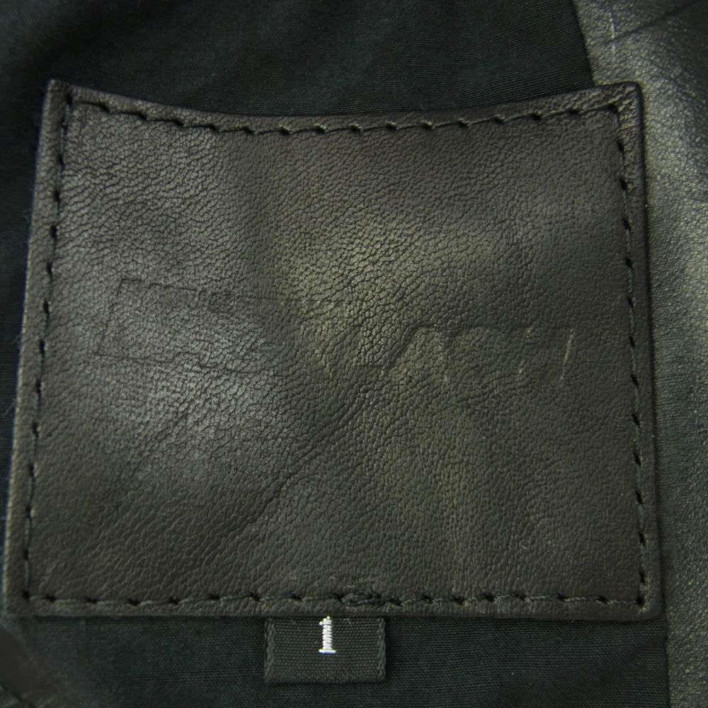 ISAMUKATAYAMA BACKLASH イサムカタヤマバックラッシュ 19AW 1839-01 イタリーホースバケッタ レザー セミダブル ライダース ジャケット ブラック系 S【中古】