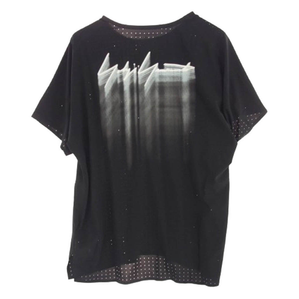 Y-3 Yohji Yamamoto ワイスリー ヨウジヤマモト IN8743 M RUN SS TEE ラン グラデーション ロゴ 半袖 Tシャツ ブラック系 XL【美品】【中古】