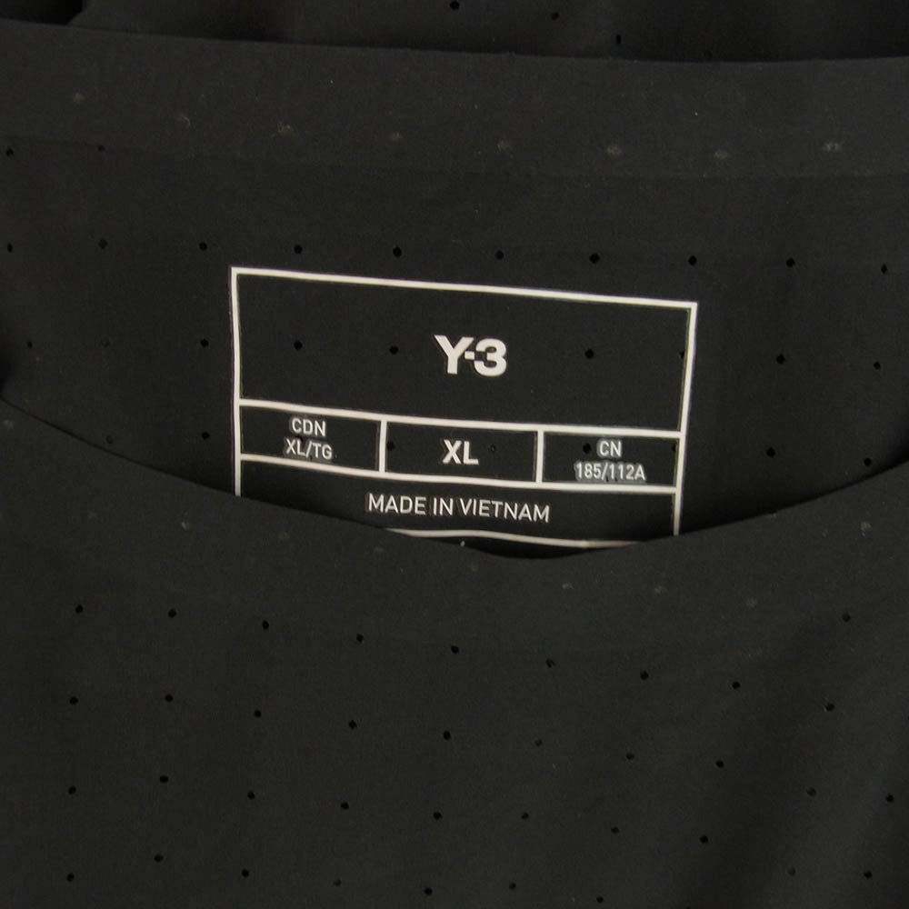 Y-3 Yohji Yamamoto ワイスリー ヨウジヤマモト IN8743 M RUN SS TEE ラン グラデーション ロゴ 半袖 Tシャツ ブラック系 XL【美品】【中古】