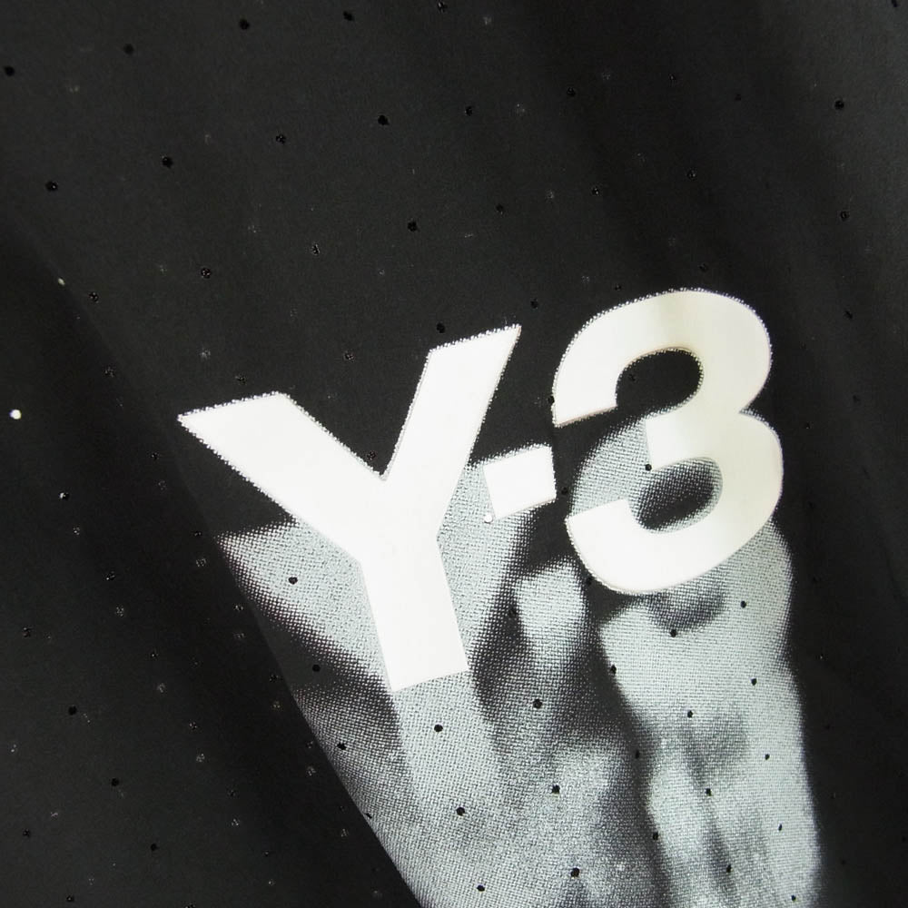Y-3 Yohji Yamamoto ワイスリー ヨウジヤマモト IN8743 M RUN SS TEE ラン グラデーション ロゴ 半袖 Tシャツ ブラック系 XL【美品】【中古】