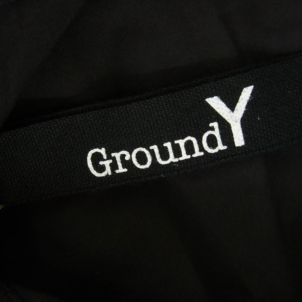 Yohji Yamamoto ヨウジヤマモト 24SS GS-B03-001-2 GroundY グラウンドワイ COTTON BROAD DUFFLE HOODED SHIRT コットン ブロード ダッフルフード シャツ ブラック系 03【極上美品】【中古】
