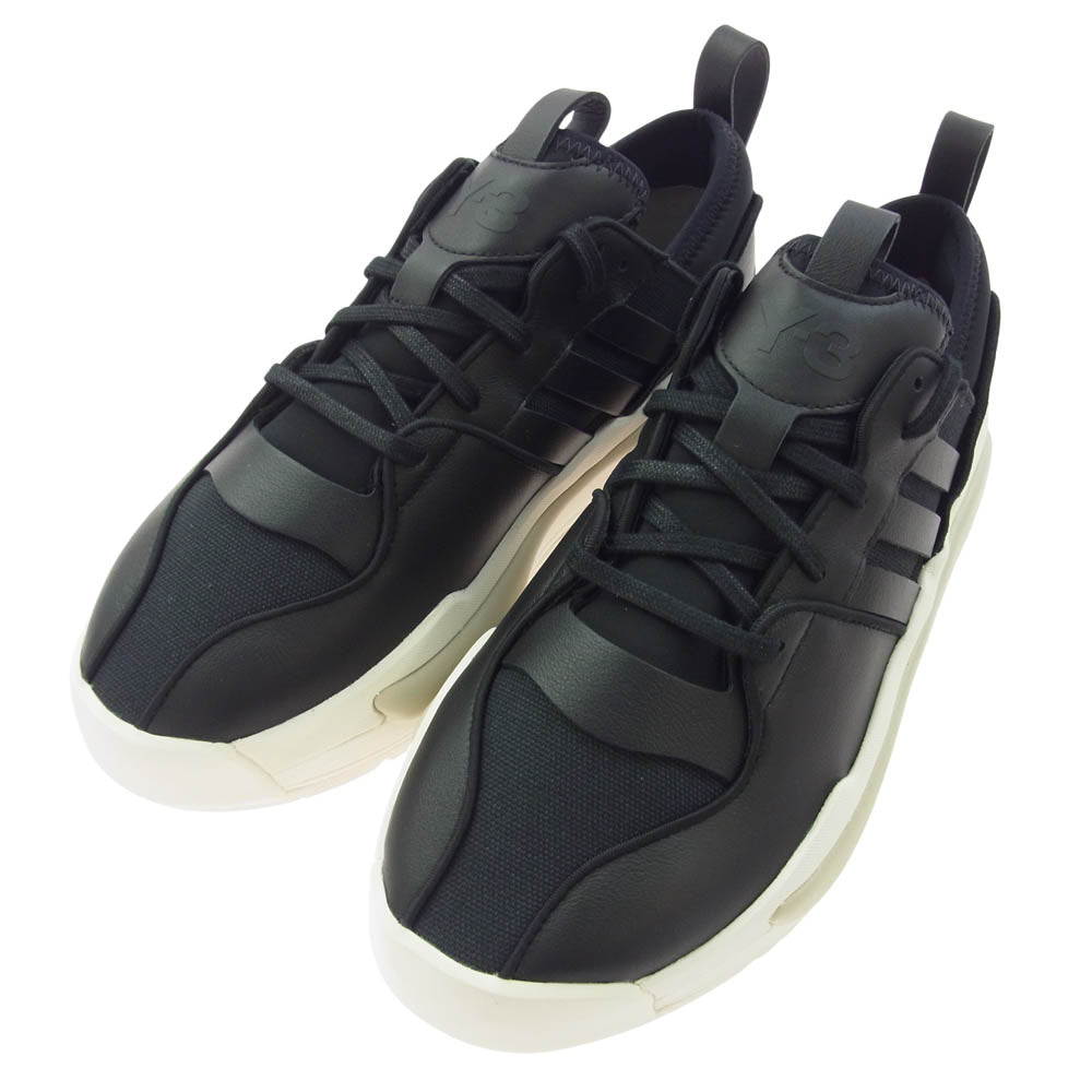 Y-3 Yohji Yamamoto ワイスリー ヨウジヤマモト IG4090 adidas Rivalry Black Off White Clear Brown アディダス ライバルリー ローカット スニーカー ブラック系 27cm【極上美品】【中古】