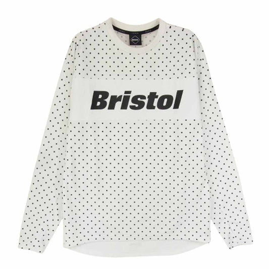 F.C.R.B. エフシーアールビー 21SS FCRB-210013 L/S TOP TOUR TEE ツアー ドット柄 長袖 Tシャツ ホワイト系 S【中古】