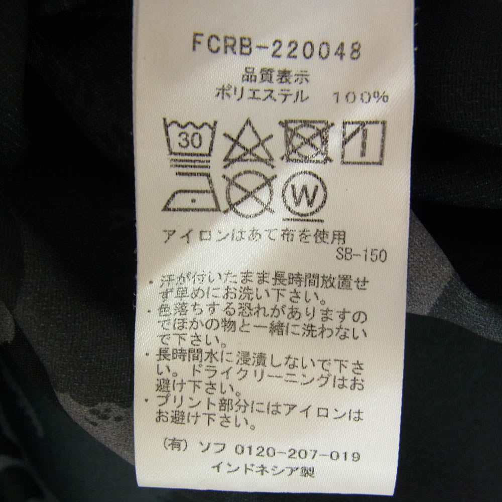 F.C.R.B. エフシーアールビー 22SS FCRB-220048 L/S TOP TOUR TEE ツアー カモフラ 迷彩柄 長袖 Tシャツ ブラック系 S【中古】