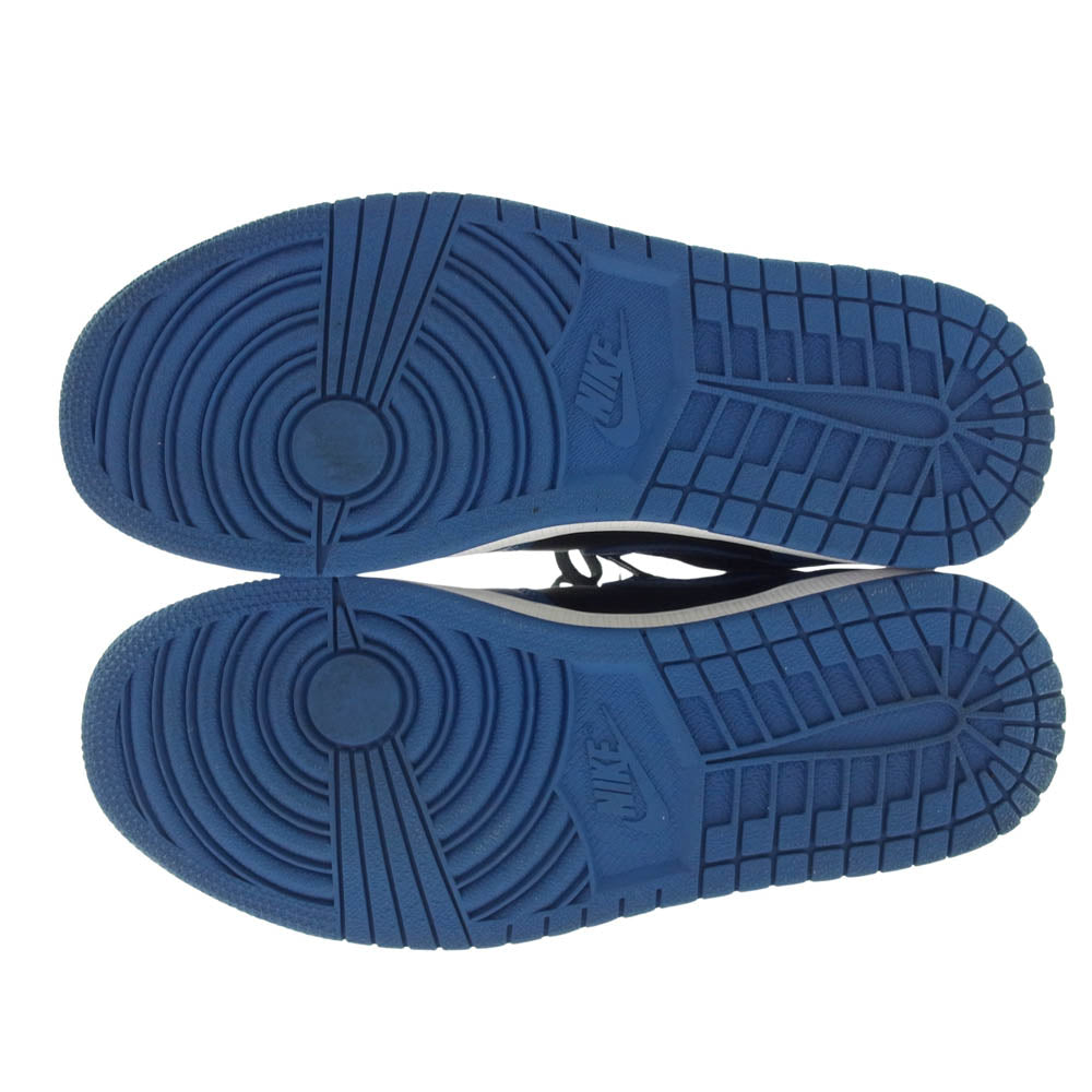 NIKE ナイキ 555088-404 Air Jordan 1 Retro High OG Dark Marina Blue エアジョーダン1 レトロ ハイ OG ダークマリーナブルー ハイカット スニーカー ブラック系 ブルー系 26.5cm【中古】