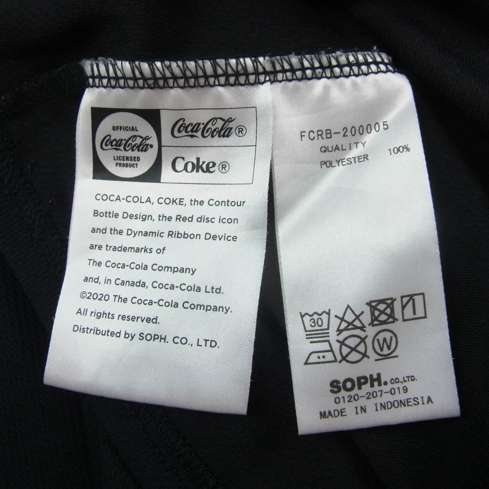 F.C.R.B. エフシーアールビー 20SS FCRB-200005 COCA-COLA L/S TOUR TEE コカ コーラ 長袖 ツアー Tシャツ ブラック系 S【中古】