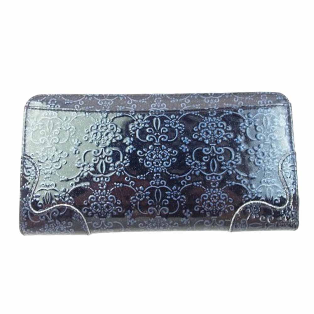 ANNA SUI アナスイ 317970-84 ルーミー ラウンドファスナー ロング ウォレット 総柄 長財布 ブルー系【新古品】【未使用】【中古】