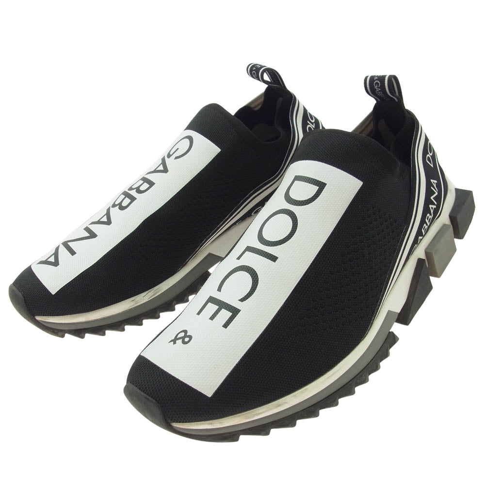 DOLCE&GABBANA ドルチェアンドガッバーナ CS1713 AH677 Sorrento Melt ソレント スリッポン スニーカー ブラック系 45【中古】