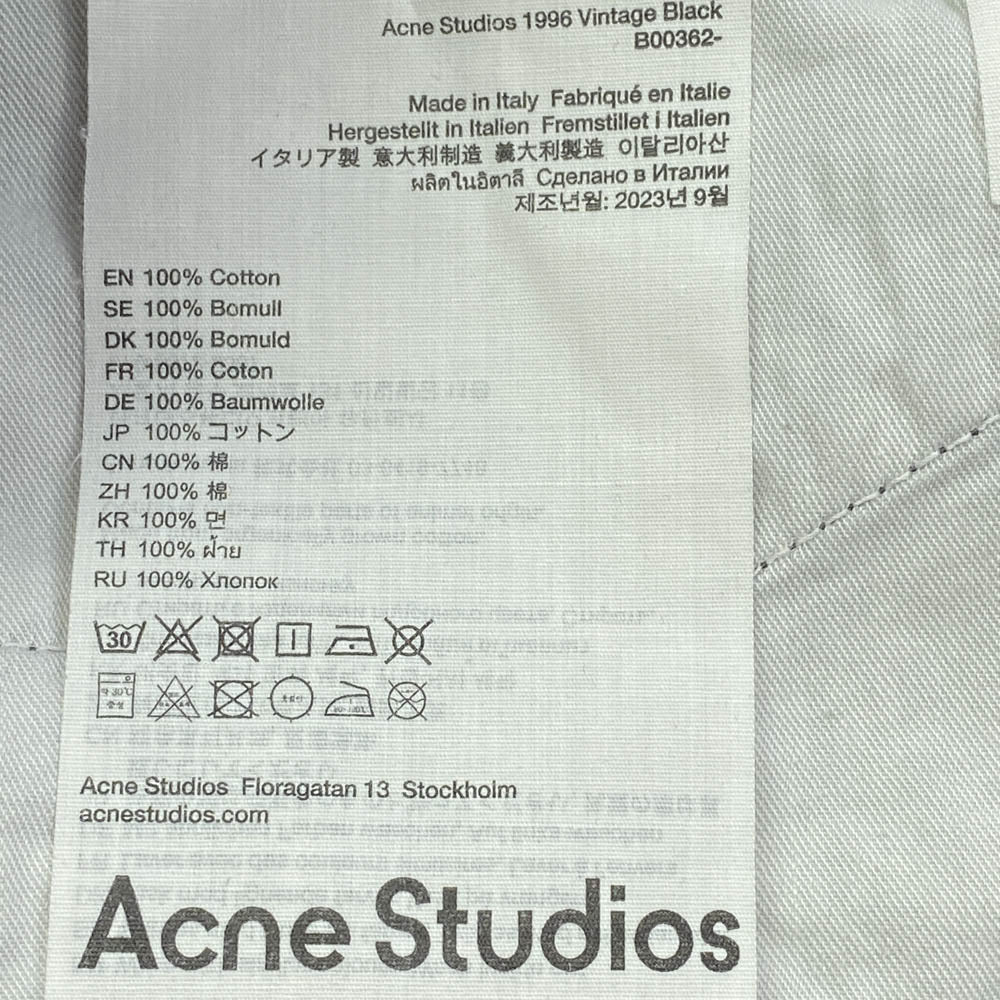ACNE STUDIOS アクネストゥディオズ B00362 1996 vintage black 加工 ブラック ジーンズ デニム パンツ ブラック系 32/30【中古】