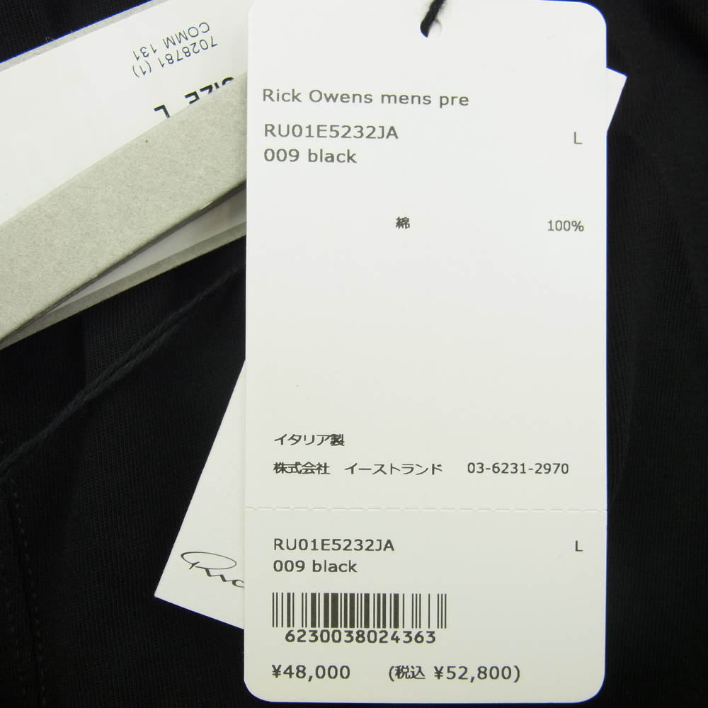 Rick Owens リックオウエンス 25SS RU01E5232JA BRAD ブラッド Tシャツ ブラック系 L【美品】【中古】