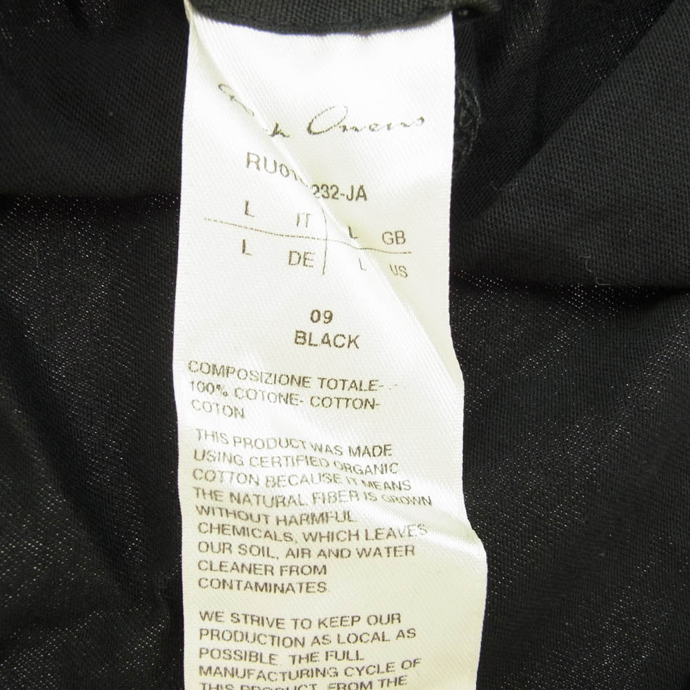 Rick Owens リックオウエンス 25SS RU01E5232JA BRAD ブラッド Tシャツ ブラック系 L【美品】【中古】