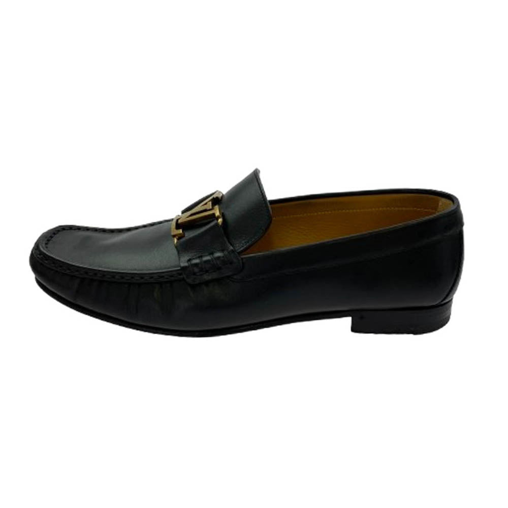 LOUIS VUITTON ルイ・ヴィトン モンテーニュライン ローファー スリッポン シューズ ブラック系 8【中古】