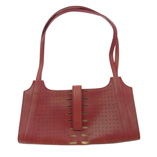 Emporio Armani エンポリオ・アルマーニ レザー ハンド バッグ レッド系【中古】