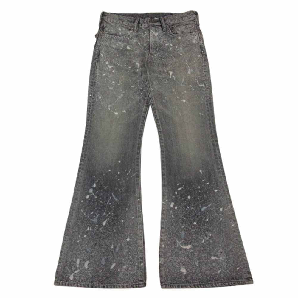 SUGARHILL シュガーヒル 24AW 2411300416 MOLDED DENIM TROUSERS FLAIRED CUT フロッキー加工 モールデッド フレア デニム トラウザーズ パンツ ブラック系 30【中古】