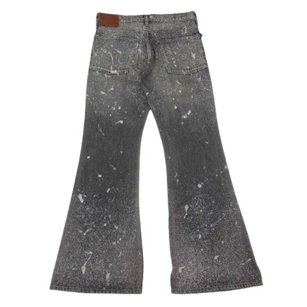 SUGARHILL シュガーヒル 24AW 2411300416 MOLDED DENIM TROUSERS FLAIRED CUT フロッキー加工 モールデッド フレア デニム トラウザーズ パンツ ブラック系 30【中古】