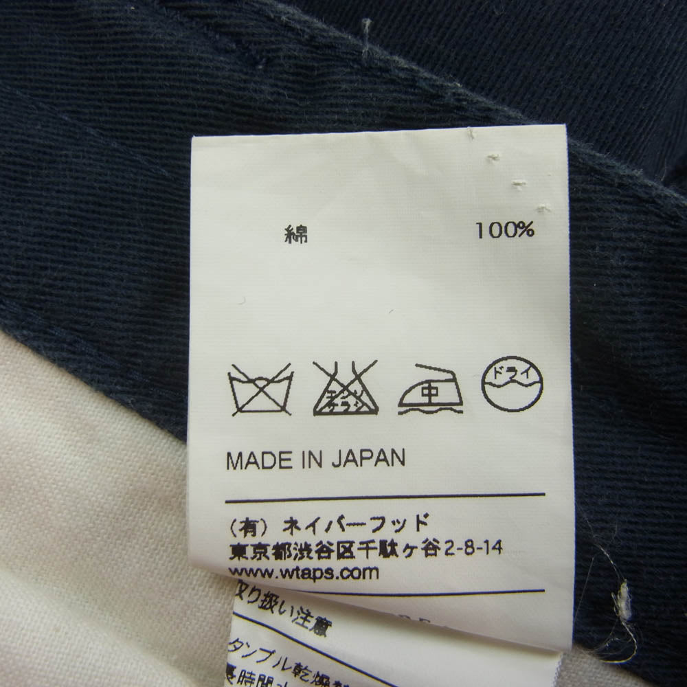 WTAPS ダブルタップス 121LTDT-PTM02 TROUSERS COTTON CHINO コットン チノ トラウザーズ パンツ ネイビー系 M【中古】