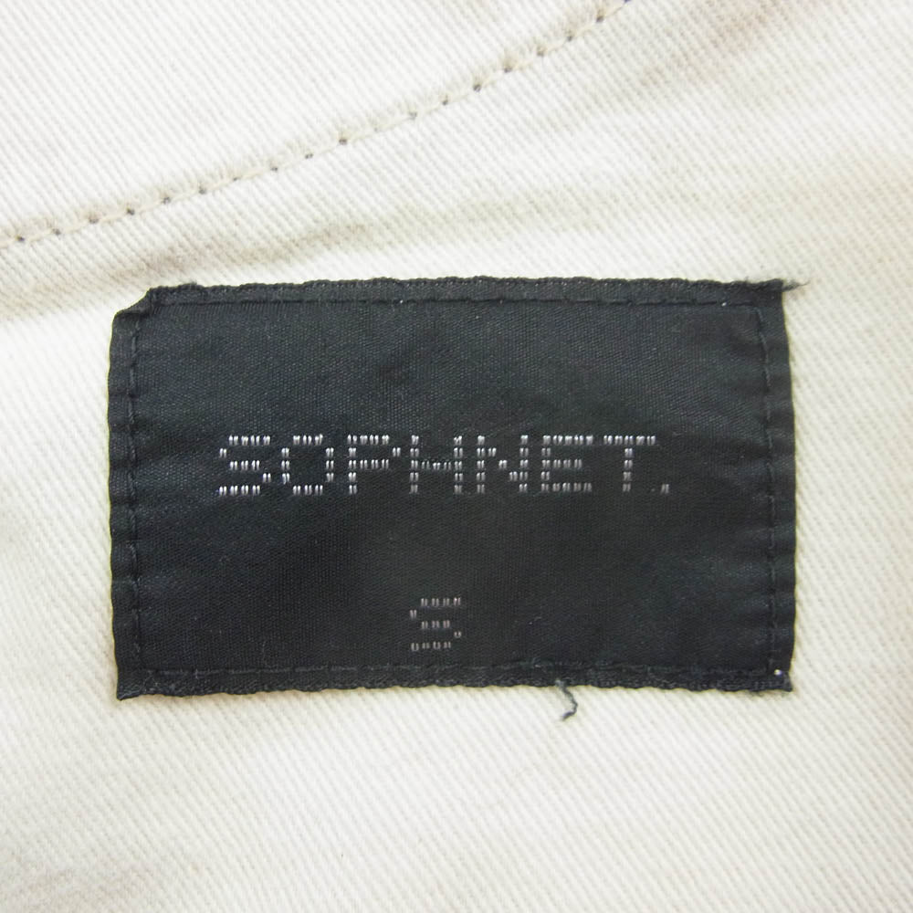SOPHNET. ソフネット SOPH-78032 ジップポケット コットン ストレート パンツ グレー系 S【中古】