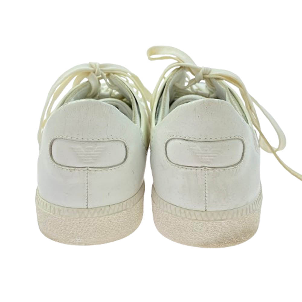 Emporio Armani エンポリオ・アルマーニ レザー ローカット スニーカー ホワイト系 EUR41.5【中古】