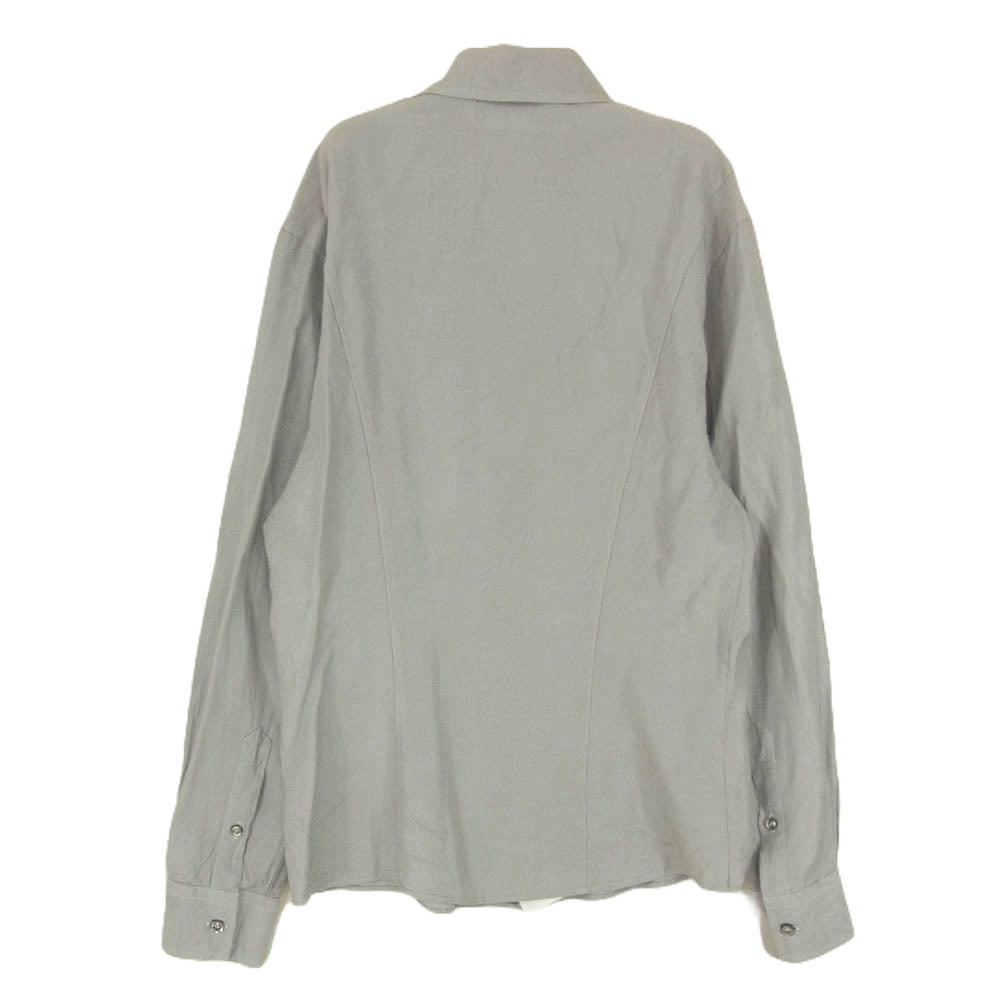 Emporio Armani エンポリオ・アルマーニ J3053L アセテート ボタンダウン 長袖 シャツ グレー系 38【中古】