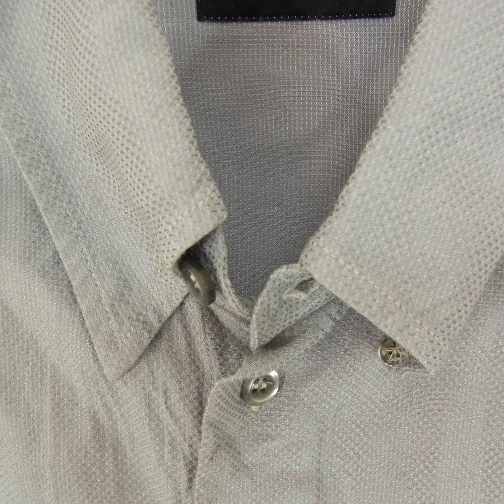 Emporio Armani エンポリオ・アルマーニ J3053L アセテート ボタンダウン 長袖 シャツ グレー系 38【中古】