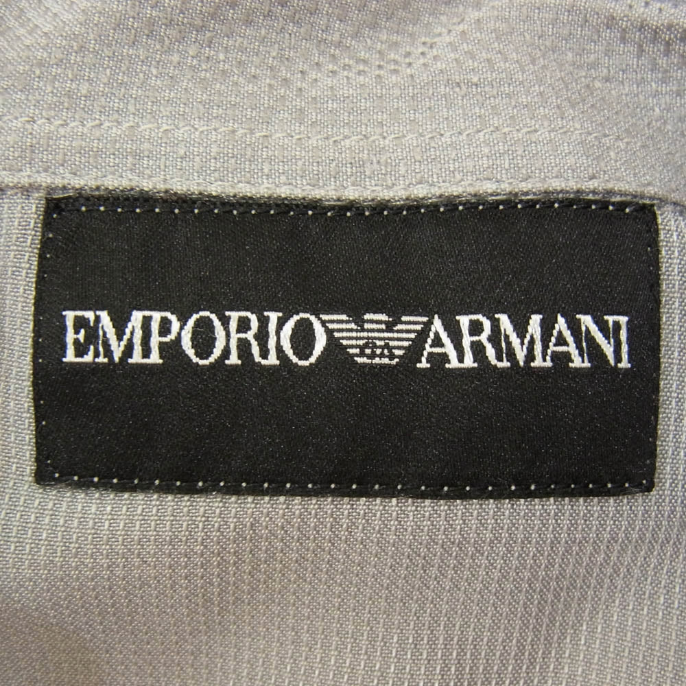 Emporio Armani エンポリオ・アルマーニ J3053L アセテート ボタンダウン 長袖 シャツ グレー系 38【中古】