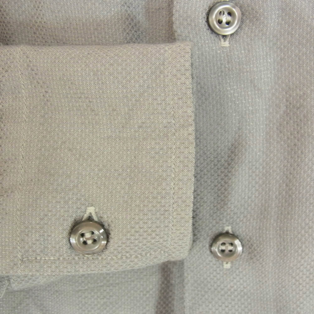 Emporio Armani エンポリオ・アルマーニ J3053L アセテート ボタンダウン 長袖 シャツ グレー系 38【中古】